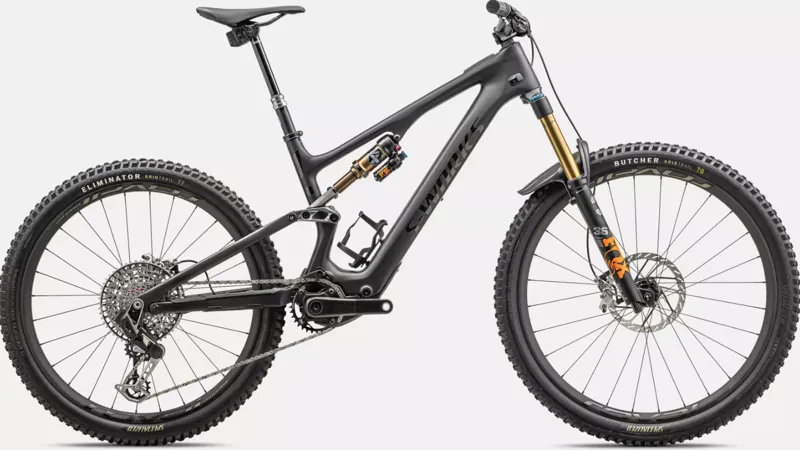 Specialized S-Works Turbo Levo SL Electric Full Suspension Mountain Bike 2023 in Black Chrome Foil Silver